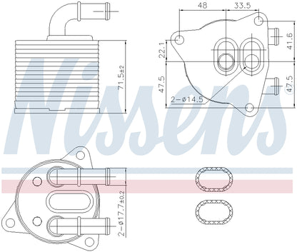Nissens Automatic Transmission Oil Cooler 91286
