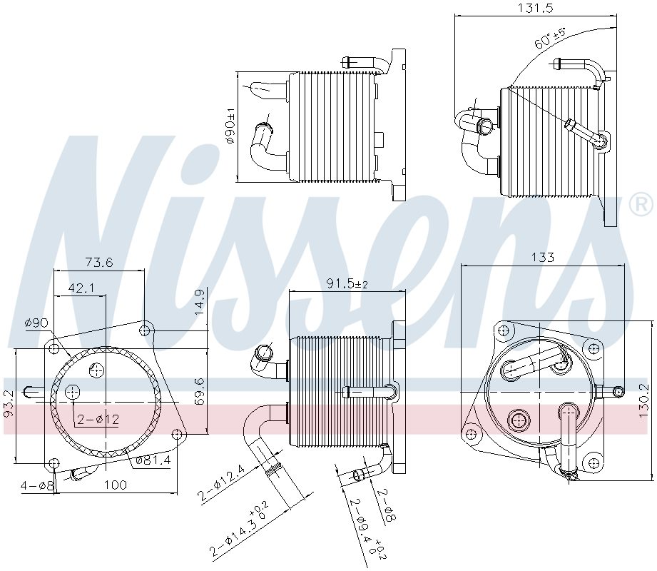 Nissens Automatic Transmission Oil Cooler 91293