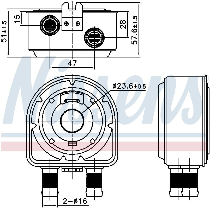 Nissens Engine Oil Cooler 91295