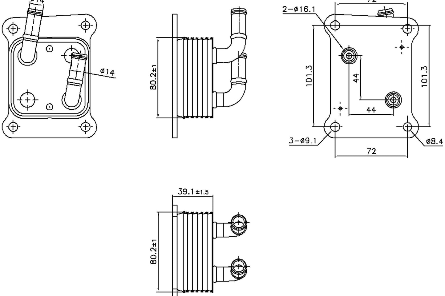 Nissens Engine Oil Cooler 91453