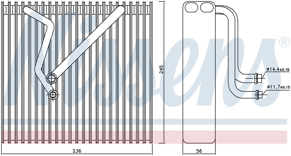 Nissens A/C Evaporator Core 92163