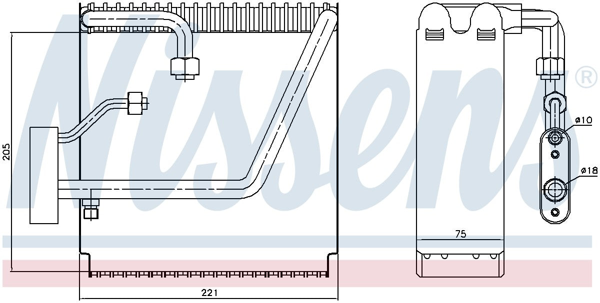 Nissens A/C Evaporator Core 92204