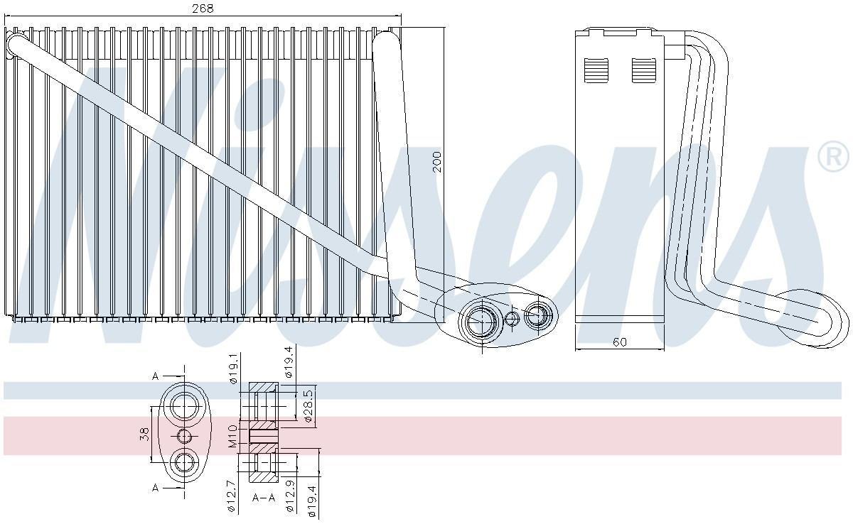 Nissens A/C Evaporator Core 92272
