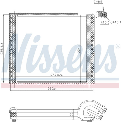 Nissens A/C Evaporator Core 92338