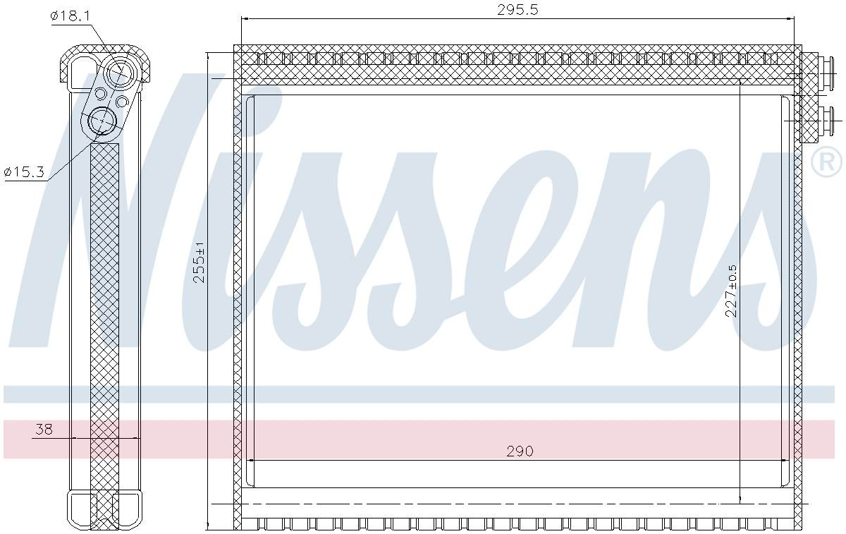 Nissens A/C Evaporator Core 92341