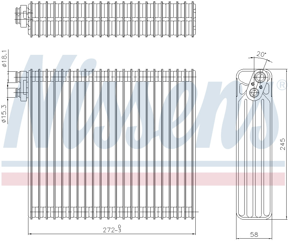Nissens A/C Evaporator Core 92343 image 3