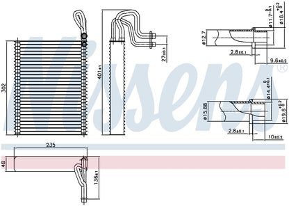 Nissens A/C Evaporator Core 92351