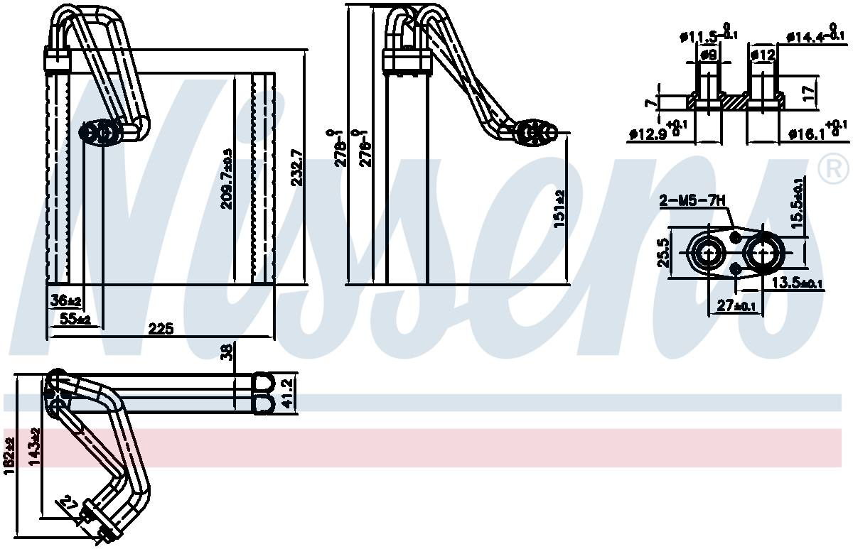 Nissens A/C Evaporator Core 92354