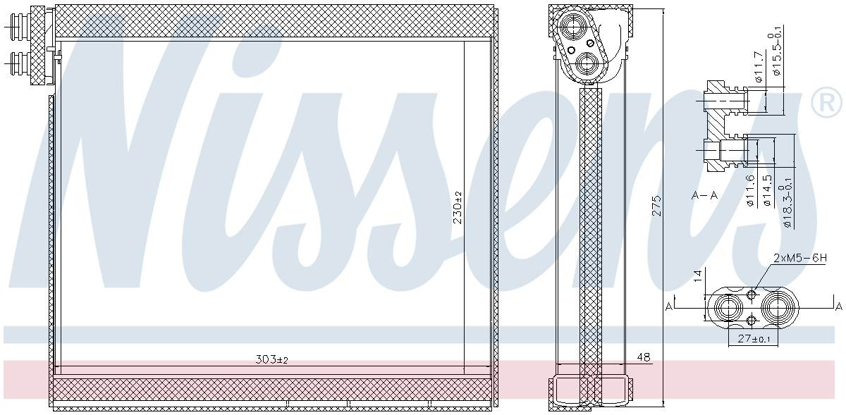 Nissens A/C Evaporator Core 92365