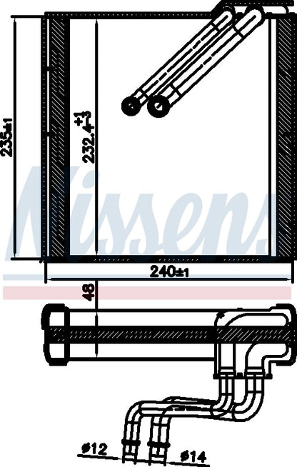 Nissens A/C Evaporator Core 92371