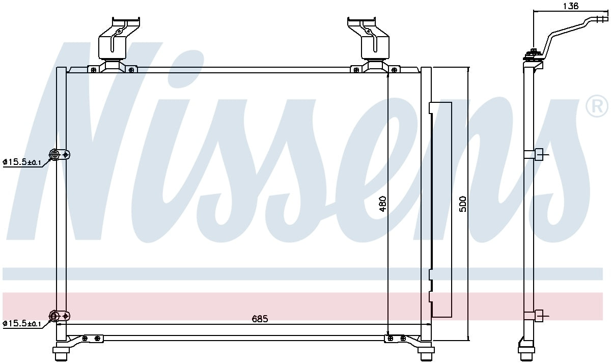 Nissens A/C Condenser and Receiver Drier Assembly 940295