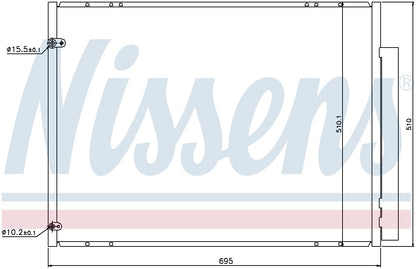 Nissens A/C Condenser and Receiver Drier Assembly 940298