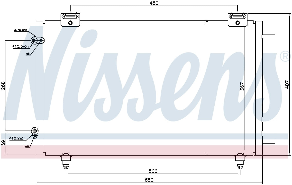 Nissens A/C Condenser and Receiver Drier Assembly 940299