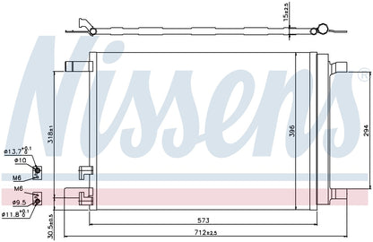 Nissens A/C Condenser and Receiver Drier Assembly 940319
