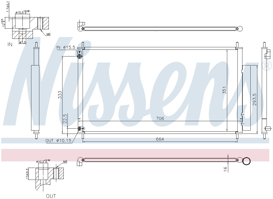 Nissens A/C Condenser and Receiver Drier Assembly 940340