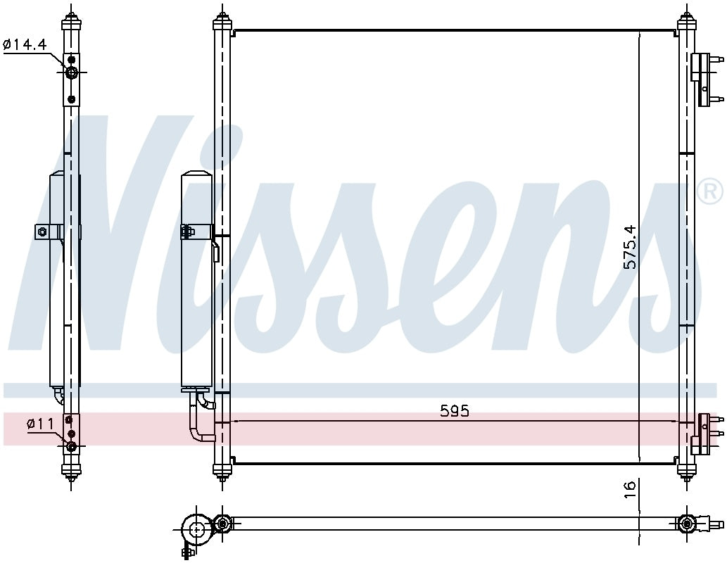 Nissens A/C Condenser and Receiver Drier Assembly 940408