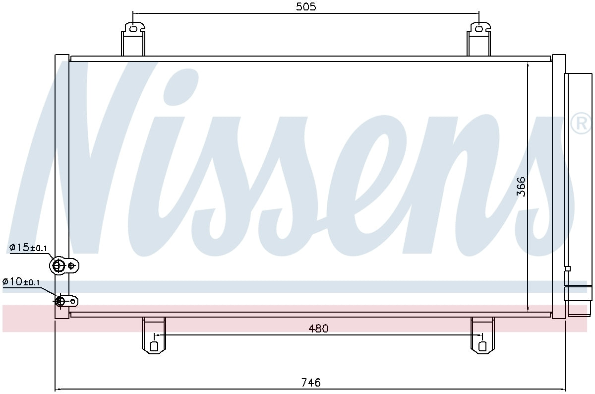 Nissens A/C Condenser and Receiver Drier Assembly 940443