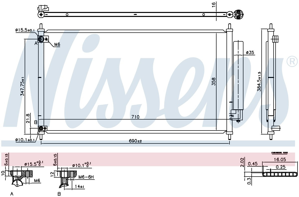 Nissens A/C Condenser and Receiver Drier Assembly 940466