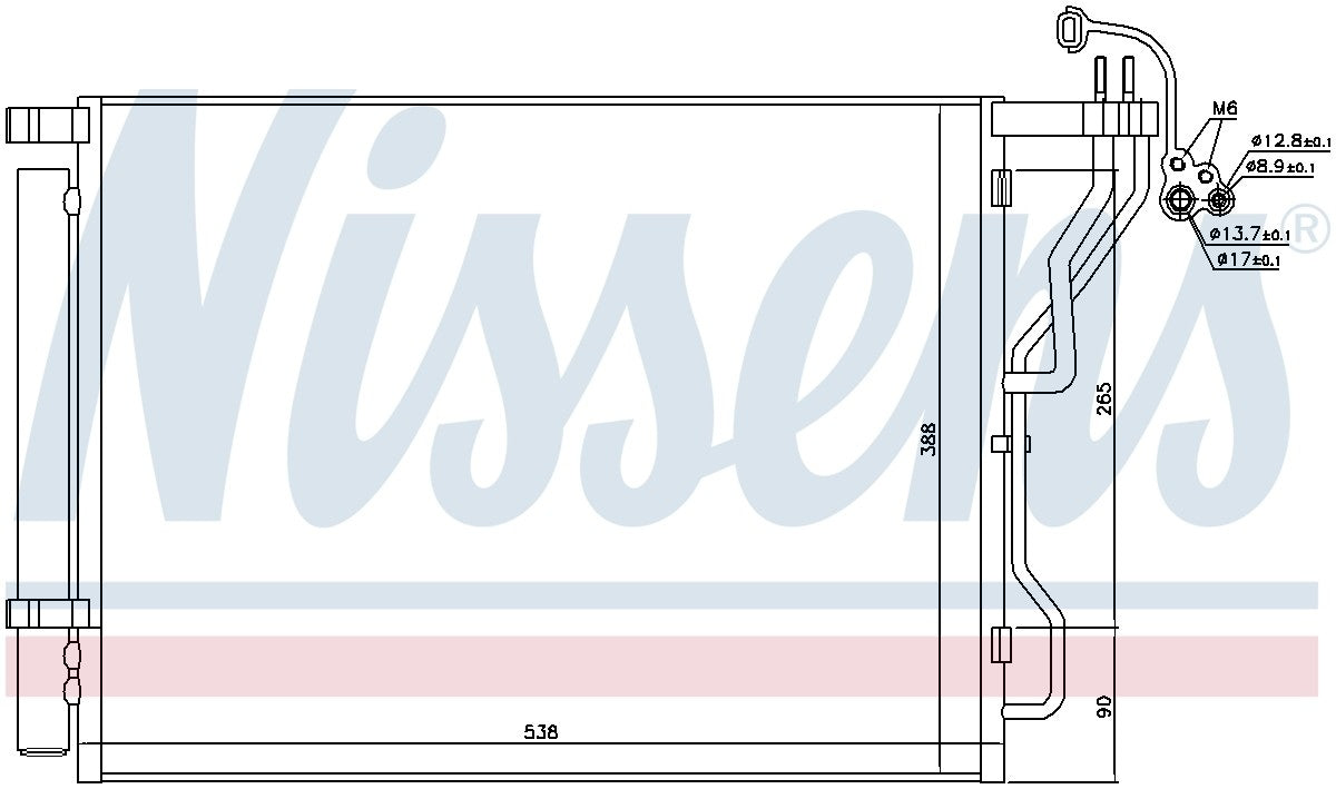 Nissens A/C Condenser and Receiver Drier Assembly 940563