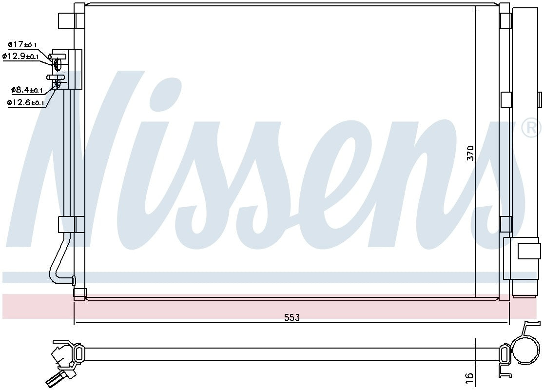 Nissens A/C Condenser and Receiver Drier Assembly 940564