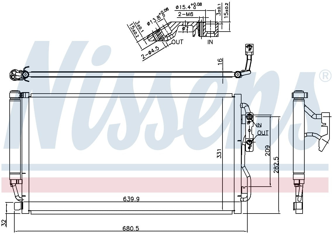 Nissens A/C Condenser and Receiver Drier Assembly 940590