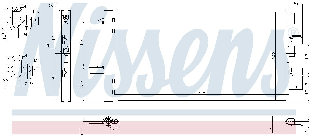 Nissens A/C Condenser and Receiver Drier Assembly 940741