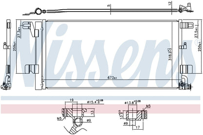 Nissens A/C Condenser and Receiver Drier Assembly 940752