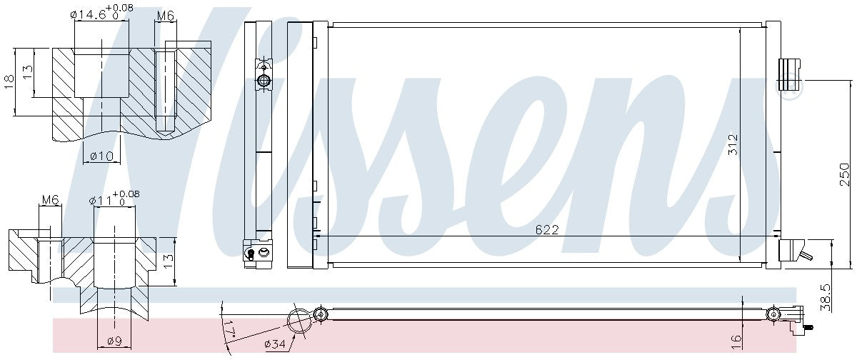 Nissens A/C Condenser 940809 image 3