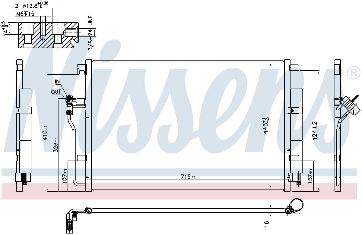 Nissens A/C Condenser and Receiver Drier Assembly 940826