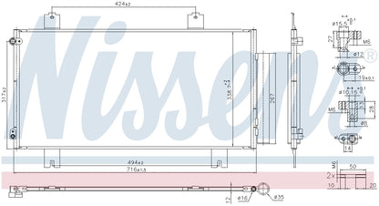 Nissens A/C Condenser and Receiver Drier Assembly 940858