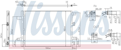 Nissens A/C Condenser and Receiver Drier Assembly 941194
