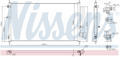 Nissens A/C Condenser and Receiver Drier Assembly 941233
