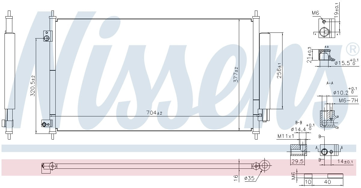 Nissens A/C Condenser and Receiver Drier Assembly 941234