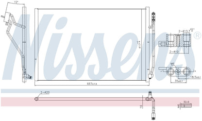Nissens A/C Condenser and Receiver Drier Assembly 941245