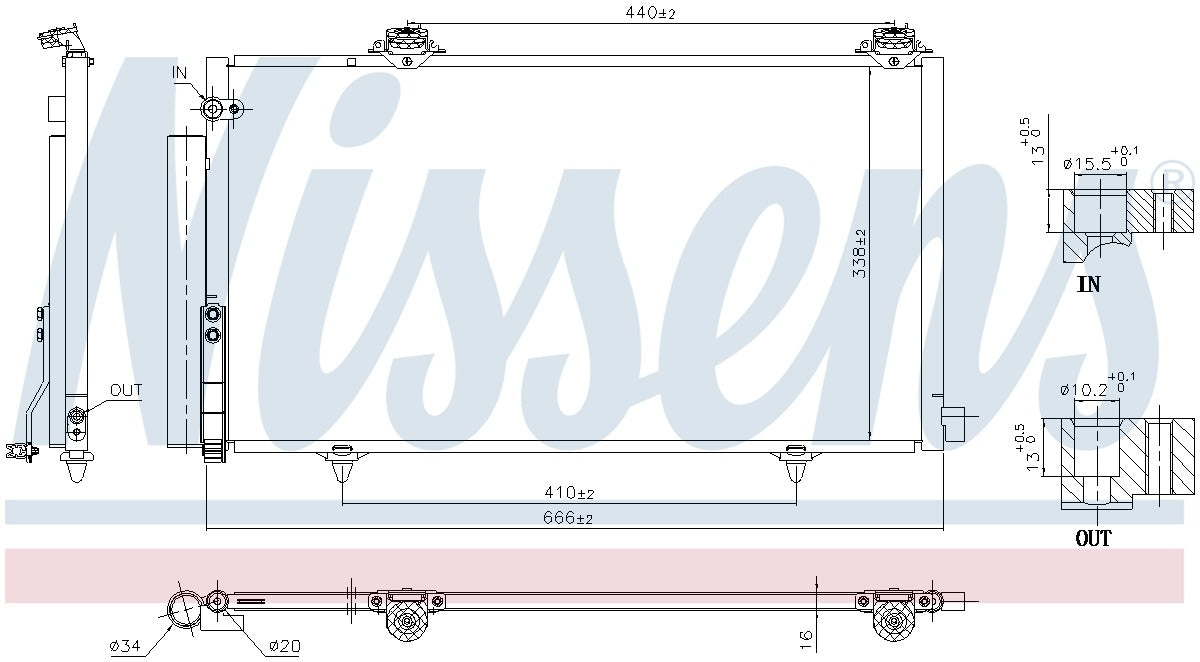 Nissens A/C Condenser and Receiver Drier Assembly 941251