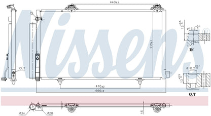 Nissens A/C Condenser and Receiver Drier Assembly 941251
