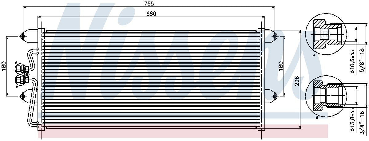 Nissens A/C Condenser 94307