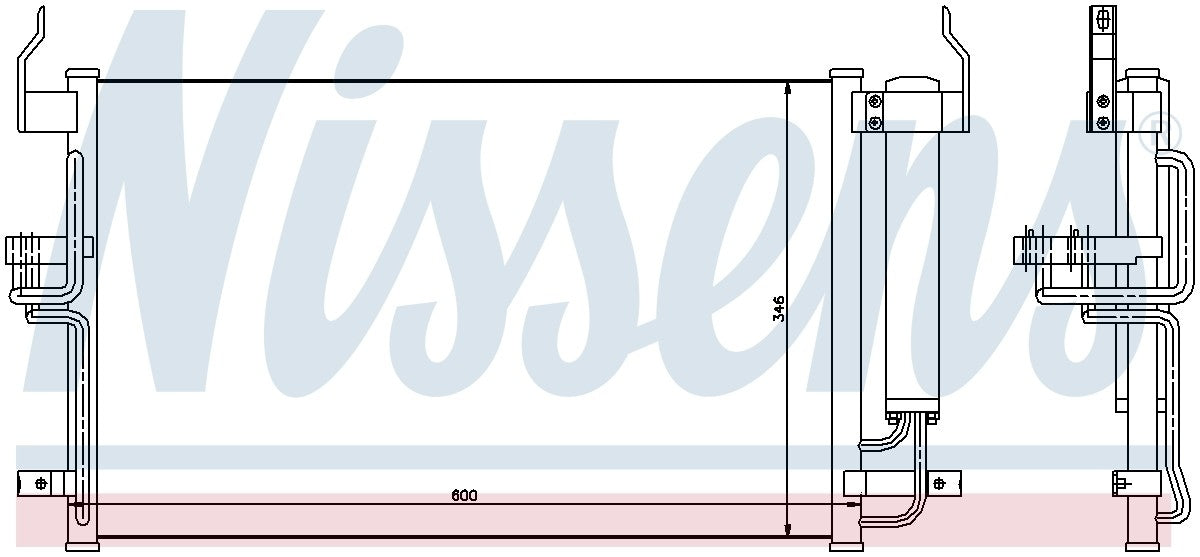 Nissens A/C Condenser and Receiver Drier Assembly 94448