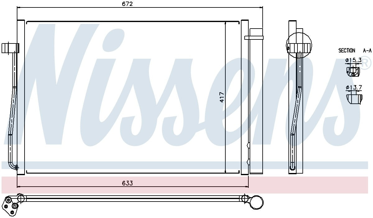 Nissens A/C Condenser and Receiver Drier Assembly 94679