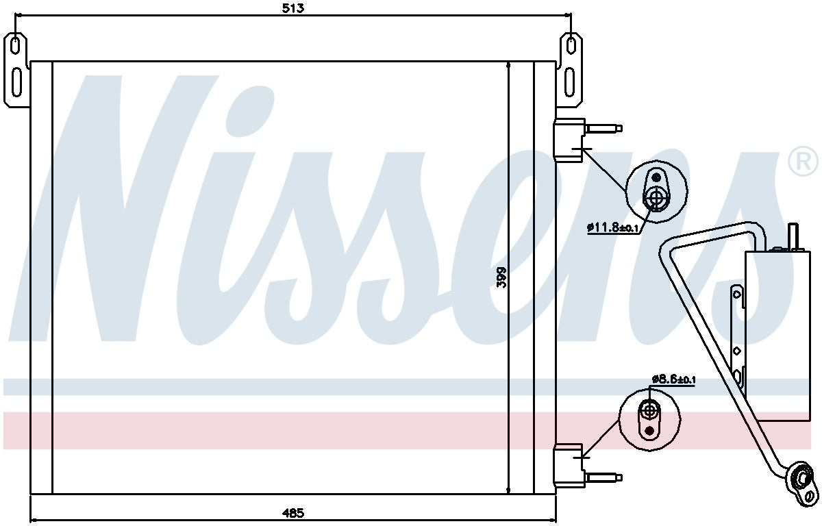 Nissens A/C Condenser and Receiver Drier Assembly 94805
