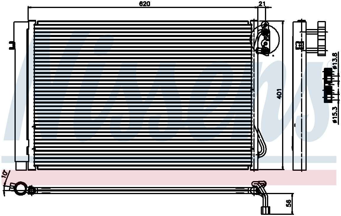 Nissens A/C Condenser 94872