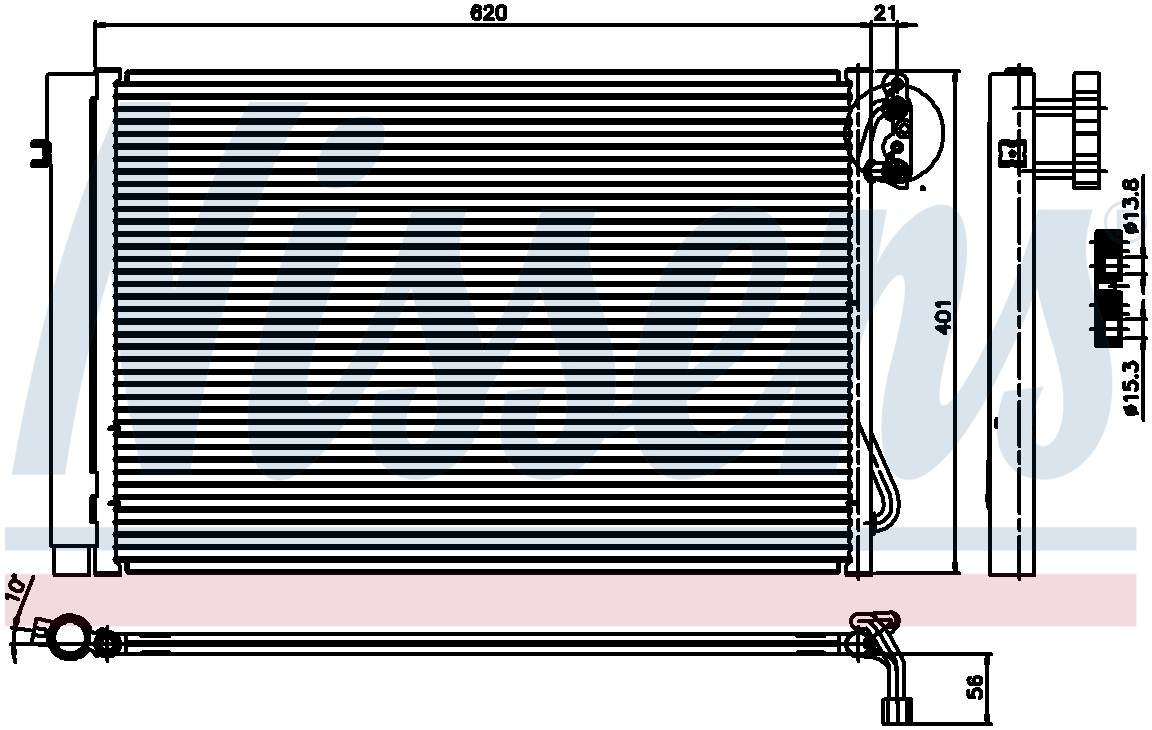 Nissens A/C Condenser 94872