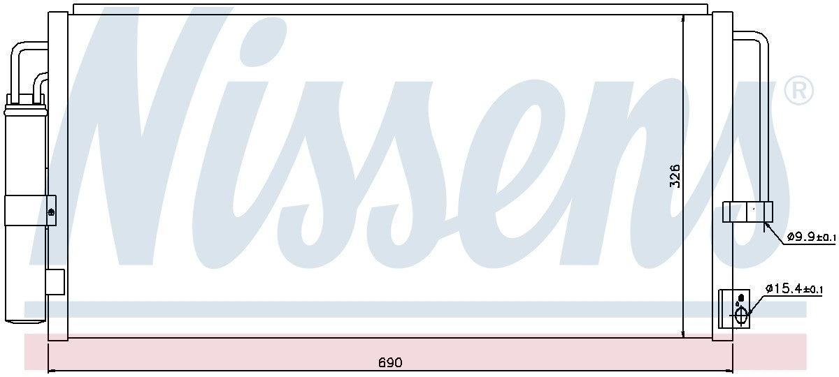 Nissens A/C Condenser 94884