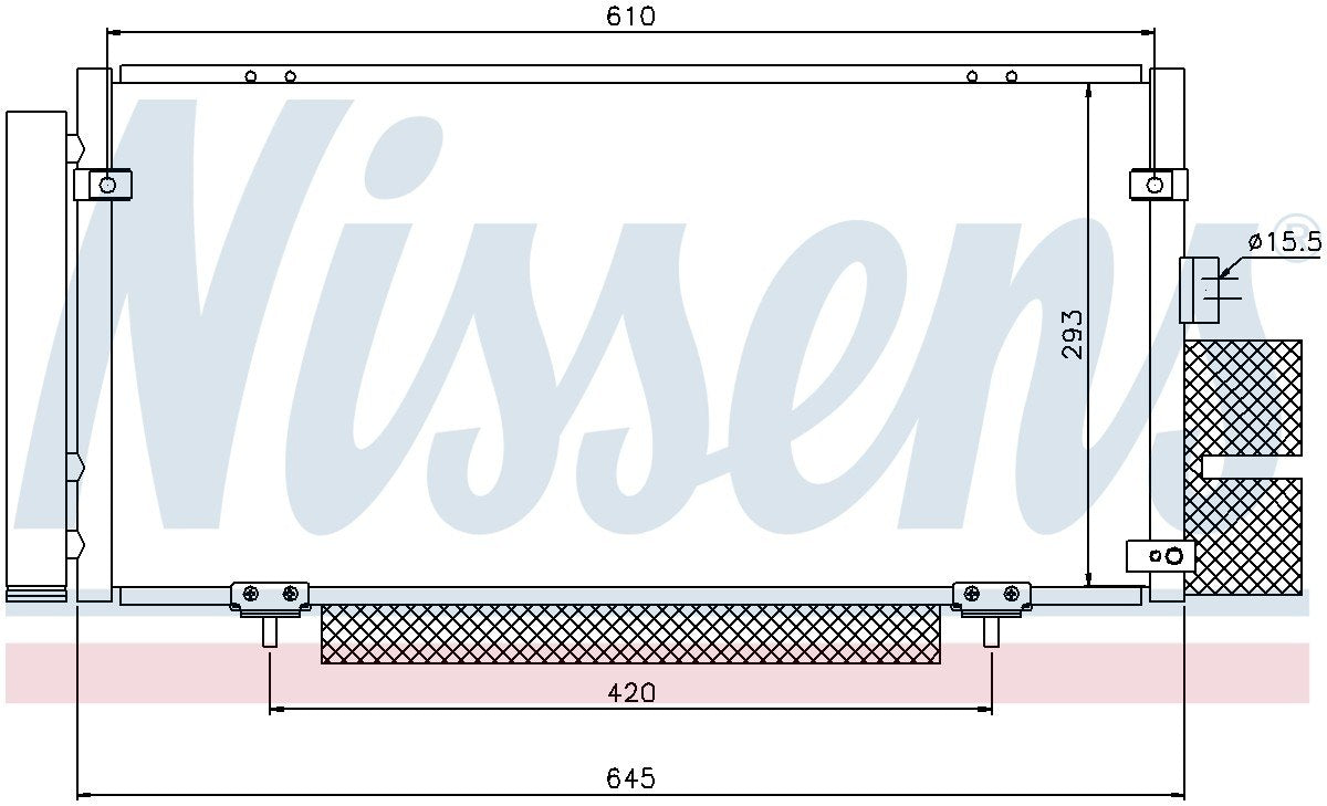 Nissens A/C Condenser and Receiver Drier Assembly 94885