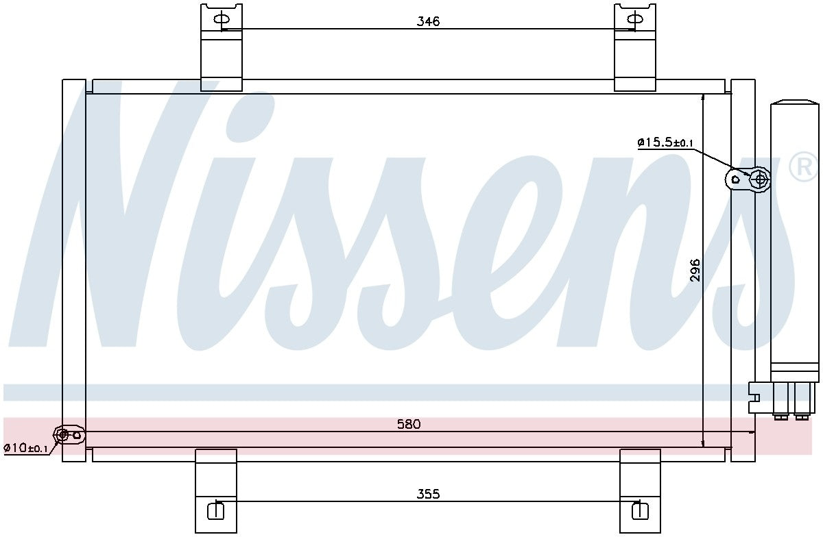 Nissens A/C Condenser and Receiver Drier Assembly 94934