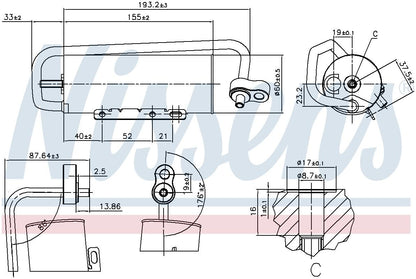 Nissens A/C Receiver Drier 95338