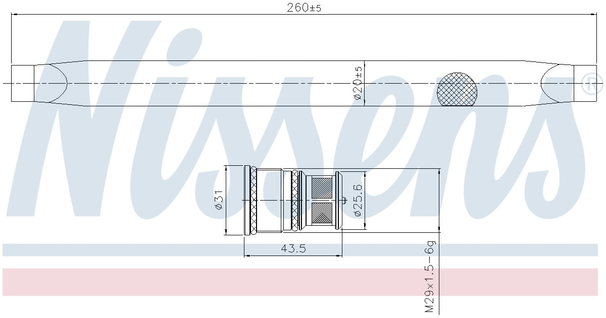 Nissens A/C Receiver Drier / Desiccant Element 95764