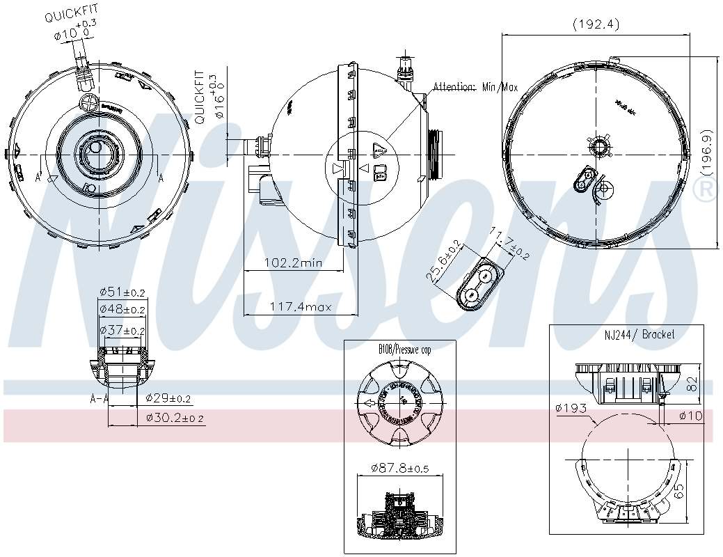 Nissens Engine Coolant Reservoir 996262