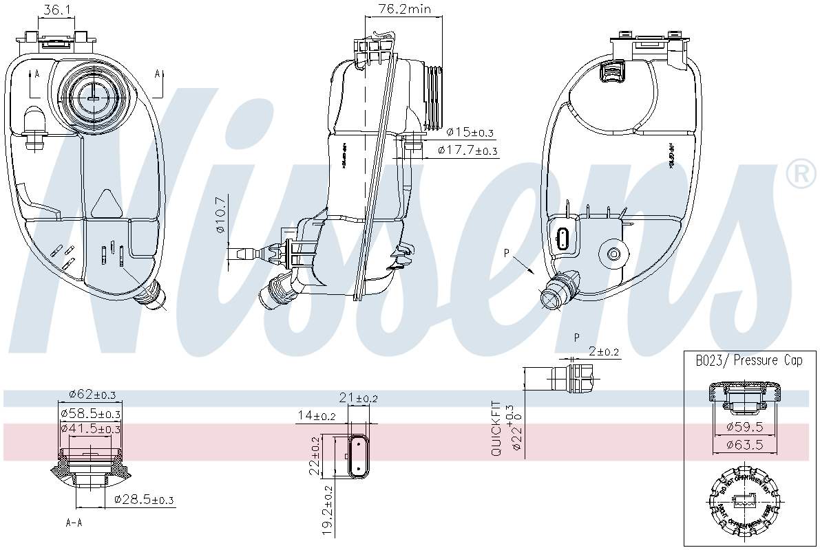 Nissens Engine Coolant Reservoir 996265
