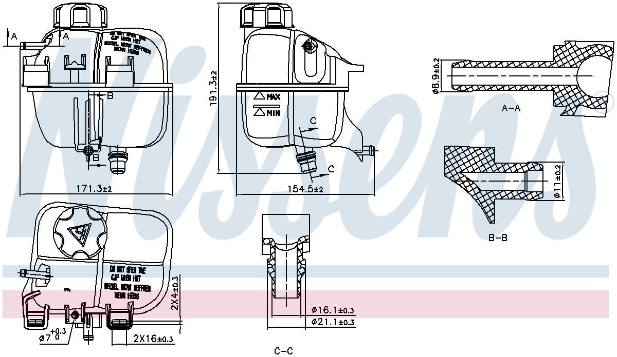 Nissens Engine Coolant Reservoir 996266
